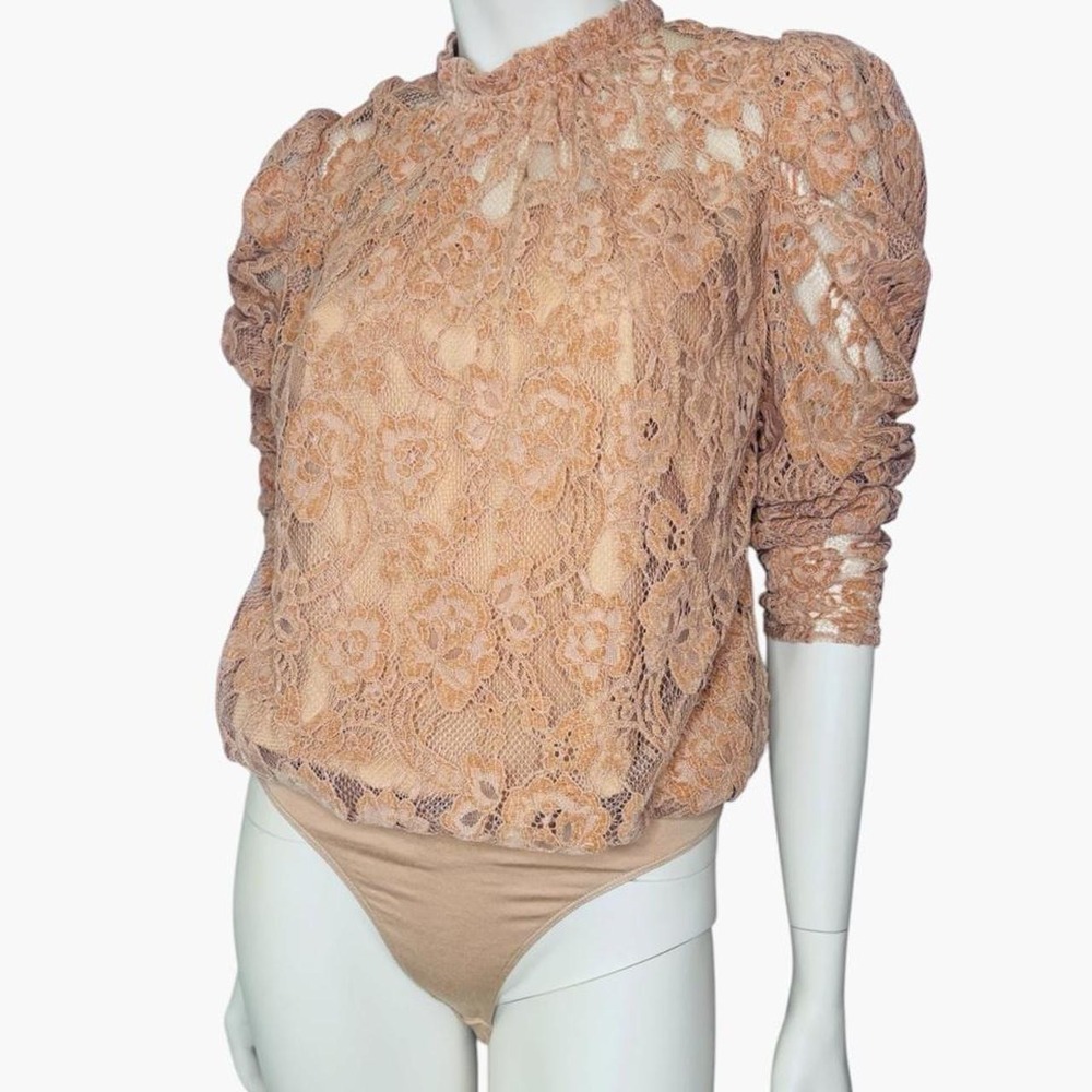 WAYFDusty Rose Lace Bodysuit Blouse Size L